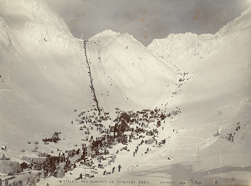 Prospectors ascending Chilcoot Pass